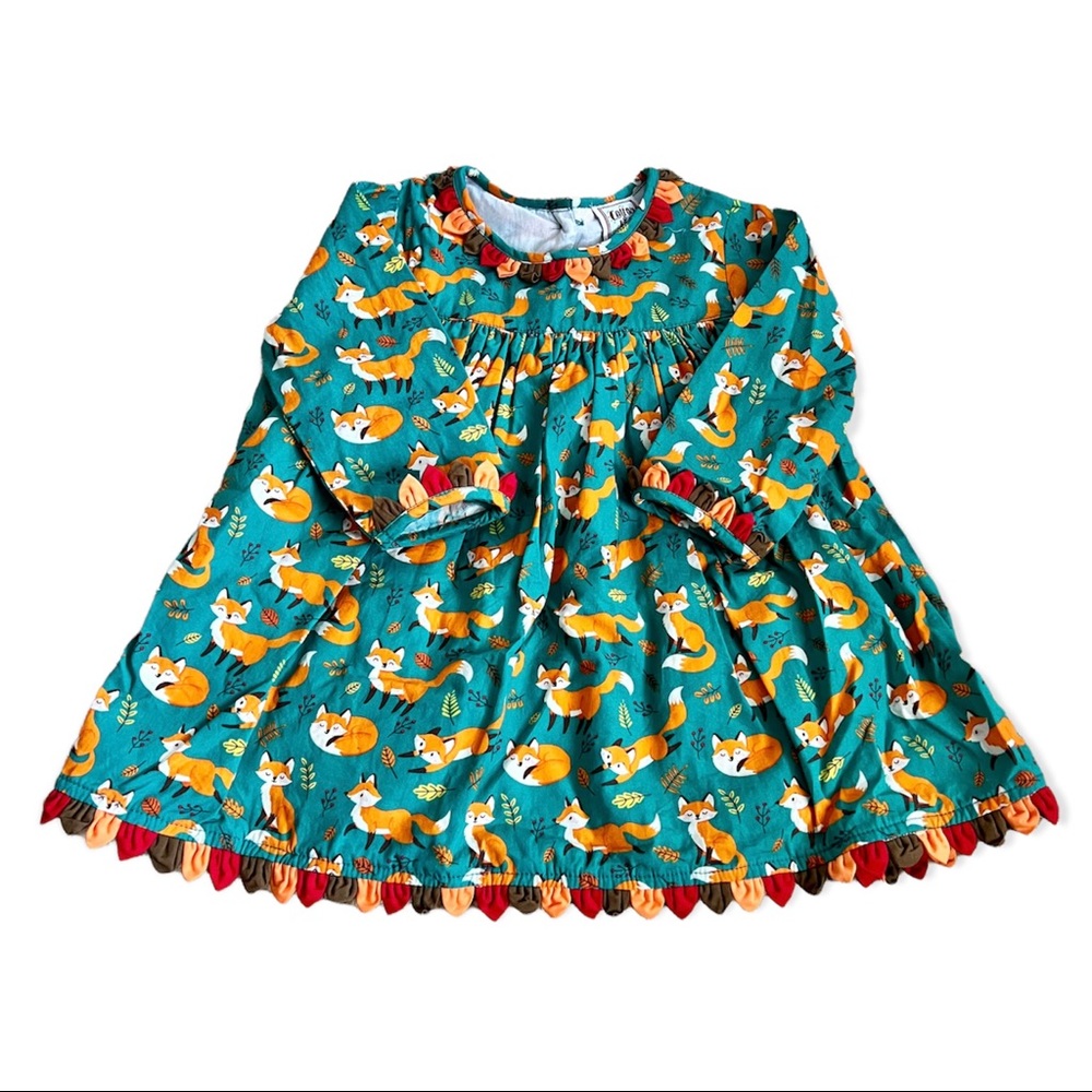 NWOT Cotton Kids Fox Dress - Picture 1 of 8